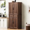 Whisen 71" Tall Kitchen Pantry Cabinet with 3 Pull Out Cabinet Organizers - 3 of 4
