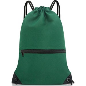 Drawstring Backpack, Lightweight Sports Gym Sack for Men & Women, Durable Cinch Snackpack for Beach - 1 of 4