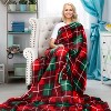 Women's Fuzzy Plush Fleece Full Lined Wrap Sweaters, Adult Wearable Blanket Cape, Super Warm Soft Cozy Gift for her - Catalonia - 4 of 4