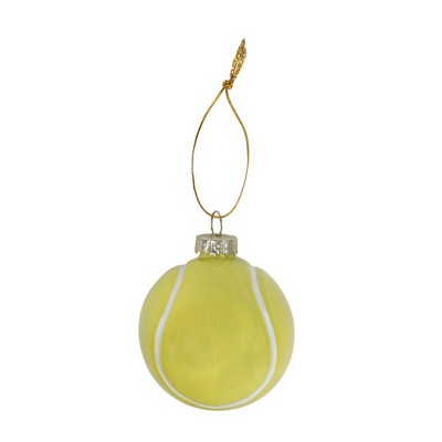 Set of 6 Spherical Glass Sports Ornaments in Multicolor