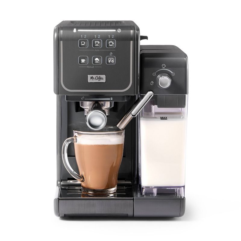 Mr. Coffee One-Touch Coffeehouse Espresso Cappuccino &#38; Latte Maker Black, 1 of 8