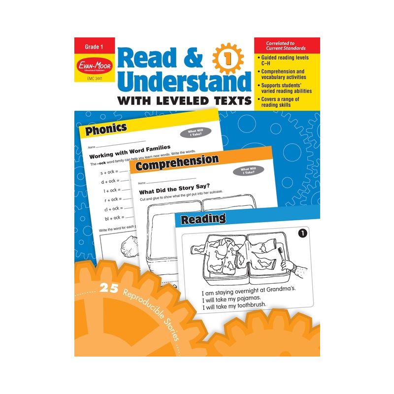 Read and Understand with Leveled Texts, Grade 1 Teacher Resource - (Read & Understand with Leveled Texts) by  Evan-Moor Educational Publishers, 1 of 2