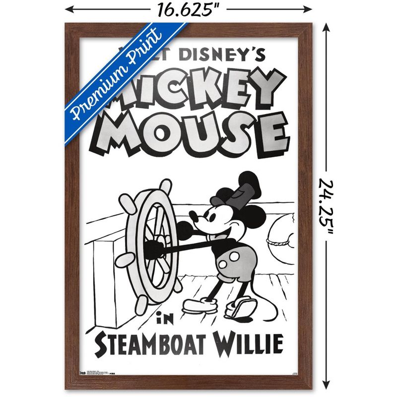 Trends International Disney Mickey Mouse - Steamboat Willie Framed Wall Poster Prints, 3 of 7