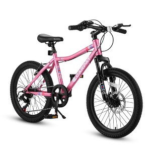 Gulches Kids' Bike 20" Wheels Fat Tire Bike, 4" Wide Fat Tire Snow Mountain Bike for 8-12 Year Old, Steel Frame Bicycles, 7 Speed Teenager,Children - 1 of 4
