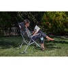 MLB New York Mets Outdoor Rocking Camp Chair - Black - 3 of 4