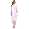 Casual Nights Women's Floral Embroidered/Lace Trim Sleeveless Nightgown - 3 of 4