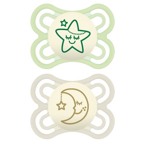 Mam Perfect Night Pacifier 2ct - Green/white - 0-6 Months : Target