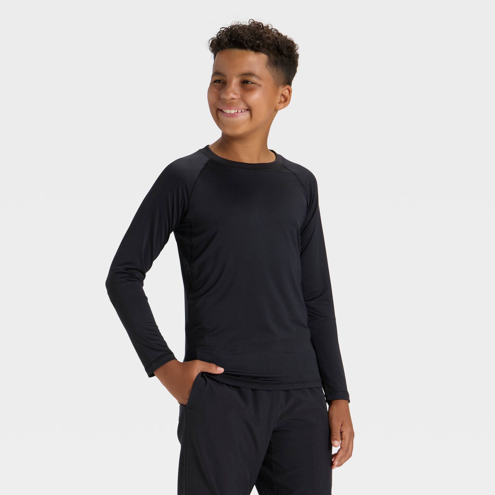 Boys' Long Sleeve Fitted T-Shirt - All In Motion™