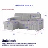 NicBex Modern Pull Out Sofa Bed Corduroy Convertible Sleeper Sofa with Storage Chaise, Cup Holders and USB Port for Living Room - 2 of 4