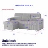 NicBex Modern Pull Out Sofa Bed Corduroy Convertible Sleeper Sofa with Storage Chaise, Cup Holders and USB Port for Living Room - image 2 of 4