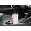 Elanze Designs Rose Pink Bubbly Cartoon Flowers Wrap-Around Design 20 Ounce Stainless Steel On-The-Go Coffee Mug, Thermal Travel Tumbler with Leak - 3 of 4