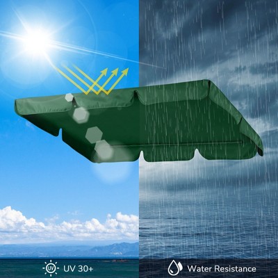 Green Polyester Outdoor Swing Canopy Replacement Cover