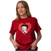 Women's Betty Boop Blowing Kisses Adorable Graphic T Shirt Tees Brisco Brands - 4 of 4