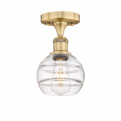 Rochester - 1 Light Semi-Flush Mount In Industrial Style-8 Inches Tall and 5.88 Inches Wide
