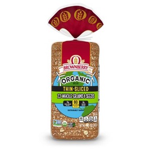 Brownberry Organic Thin Sliced 22 Grains and Seeds Bread - 20oz - 1 of 4