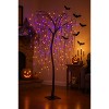 LIGHTSHARE Electric Halloween Willow Tree with Spiders Cobweb LED Outdoor Light Stakes Orange - 2 of 4