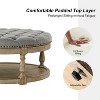 Illyria 36" Wide Transitional Tufted Round Cocktail Ottoman with Storage and Nailhead Trims for Bedroom and Living Room | ARTFUL LIVING DESIGN - 4 of 4