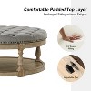 Illyria 36" Wide Transitional Tufted Round Cocktail Ottoman with Storage and Nailhead Trims for Bedroom and Living Room | ARTFUL LIVING DESIGN - image 4 of 4