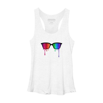 Adult Design By Humans Love Wins Hipster Glasses Pride By badbugs Racerback Tank Top