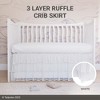 Tadpoles Triple Layer Tulle Crib Skirt | 28" x 52" with a 16" Drop | 100% Polyester Panels, 80% Polyester & 20% Cotton Lining - 2 of 4