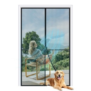 AMMER Magnetic Screen Door 38 x 82 Inch, Sturdy Full Frame Mesh with Hook Loop Closure for Sliding Door, Durable and Easy to Use, Black - 1 of 4