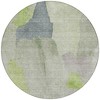 Artichoke Green And Taupe Abstract Washable Indoor Outdoor Area Rug - 4 of 4