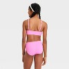 Girls' 3pc Spring Blossom Bikini Set - art class™ Pink - 2 of 4
