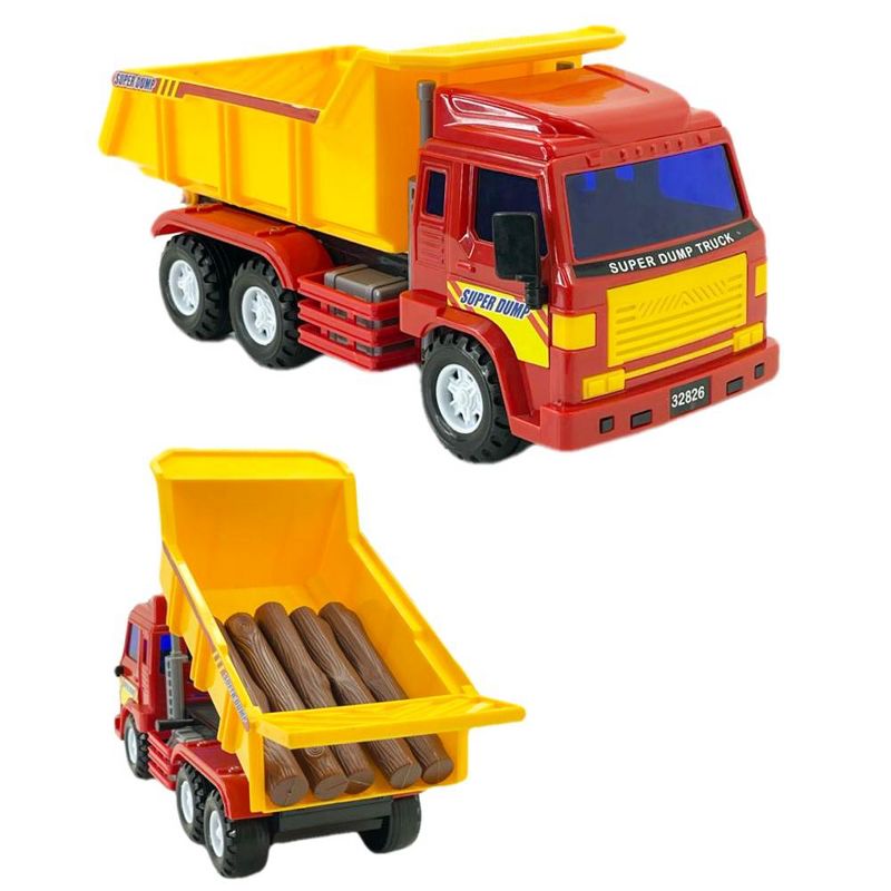 Big Daddy - Medium Sized Heavy Duty Red & Yellow Dump Truck with 360 degree turning Excavator the Construction Toy Set - Combo Set, 4 of 9