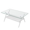 VYNXARIA Coffee Table and End tables Set of 3, Tempered Glass Table with MDF layer, Modern Tables for Living Room - 4 of 4