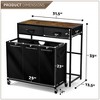 Sorbus Dresser with 3 Section Laundry Hamper and 2 Drawers for Laundry Room Organization - 3 of 4