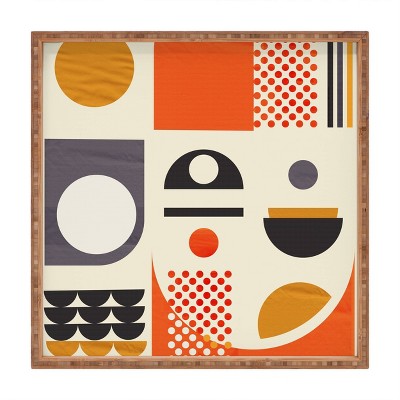 17" Wood Showmemars  Mid-Century Large Square Tray - society6