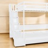 Mshliw Full Over Full Murphy Bunk Bed with Desk and Storage Stairs, Hydraulic Lift Wall Bed with Hidden Workspace, Foldable Space Saving Bed - 3 of 4