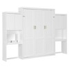 Queen Size Murphy Bed with Desk, Vanity, and Cabinets for Bedroom or Apartment - 4 of 4