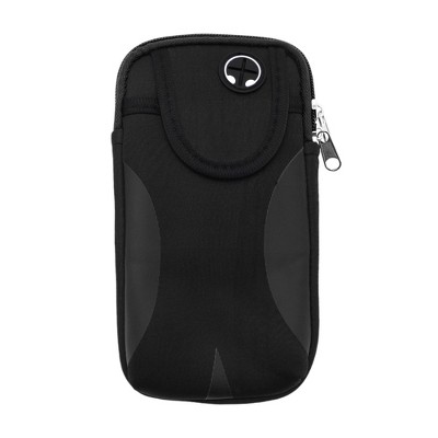 Unique Bargains Double Layer Phone Holder Arm Bands 1 Pc