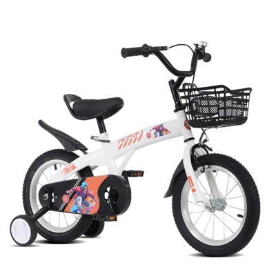 YONWAY 16 inch Sporty Kids Bike with Training Wheels and Stand Adjustable Saddle for Aged 4-8 Years Tall Height 41-53 inches