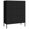 VidaXL Drawer Cabinet Black 31.5"x13.8"x40" Steel - 2 of 4