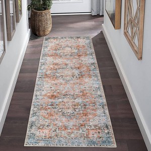 Washable Area Rug Vintage Rug Medallion Print Rugs for Living Room, Bedroom, Dining Room Home Decor - 1 of 4