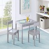 SEVOBAL Kids Table Sets, 3-Piece Solid Wood Activity Table with Two Chairs for Creative Learning and Play, Gray, 28.5"*20.5"*3.5" - 2 of 4