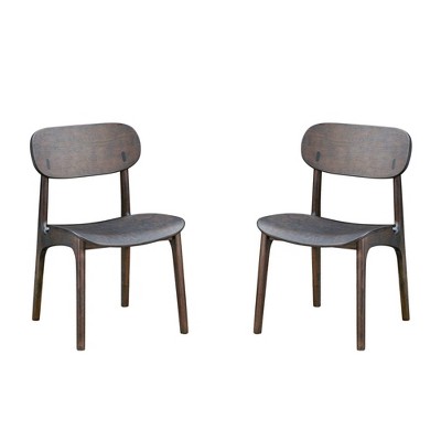 Boraam Set of 2 Solvang Dining Chairs Carbonite Finish