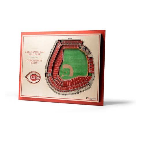 MLB Cincinnati Reds 5-Layer StadiumViews 3D Wall Art