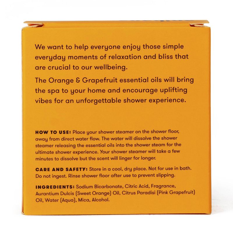 anihana Aromatherapy Essential Oil Orange Crush Grapefruit Shower Steamer - 1.76oz, 5 of 10
