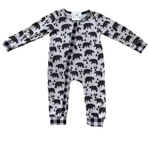 Boy's Baby's Bears Zipper Romper - Wellington - 1 of 1