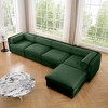 DOMETOUR Modular 4-Seat L-Shaped Sectional Sofa with Storage, Cylindrical Backrest, Deep Seating, Durable, Green - 2 of 4