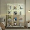 64.88"H Tempered Glass Display Cabinet with Bluetooth LED Light, Lockable Door & Casters for Living Room, Bedroom - 2 of 4