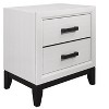 NicBex Rubber Wood Nightstand,Side Tables with 2 Drawers for Bedroom,Living Room - 2 of 4
