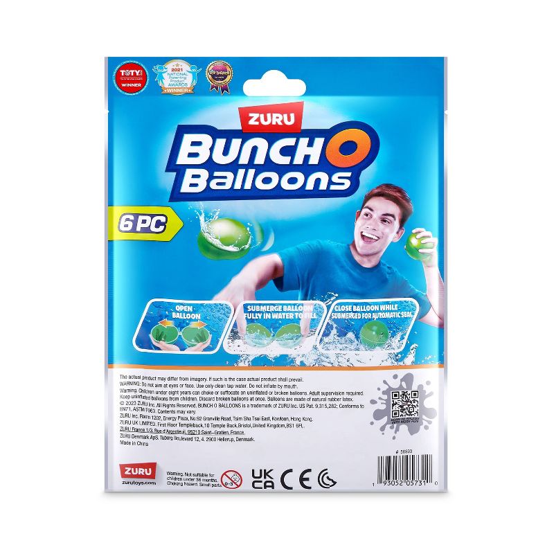 Bunch O Balloons Reusable Water Balloons - 6pk, 3 of 8