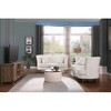 2PC Round Storage Ottoman Coffee Table Square Foot Stool Set,  2 In 1 Combination Velvet Footstool Side Table For Living Room Bedroom Office - 3 of 4