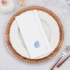 Saro Lifestyle Embroidered Seashell Serenity Napkin (Set of 6), White, 20"x20" - 4 of 4