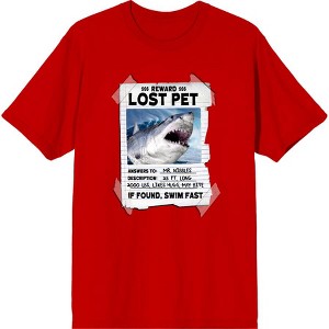 Reward Lost Pet Poster Adult Crew Neck Short Sleeve Tee - 1 of 2