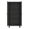 Homy Casa Tall Storage Cabinet with Double Doors and Adjustable Shelves, Black - 4 of 4